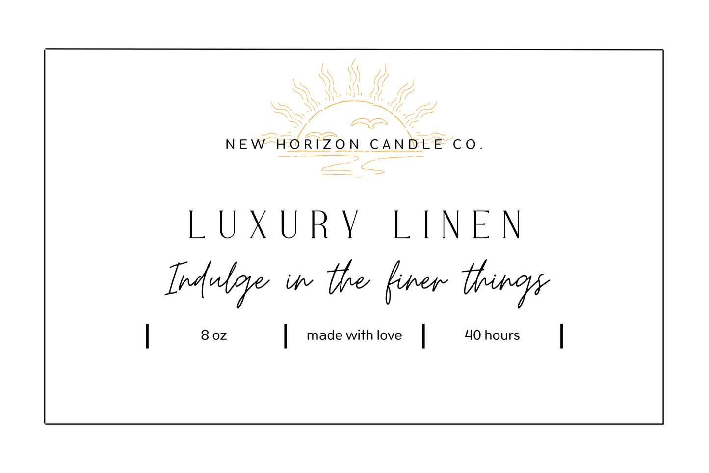 8oz Candle - Luxury Linen