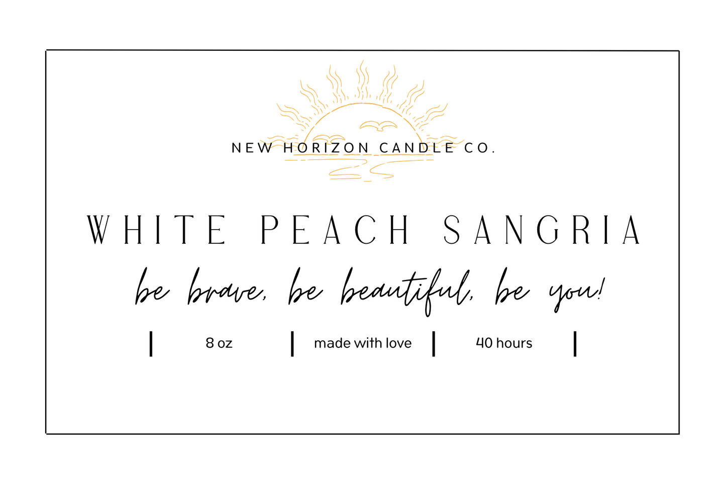 8oz Candle - White Peach Sangria