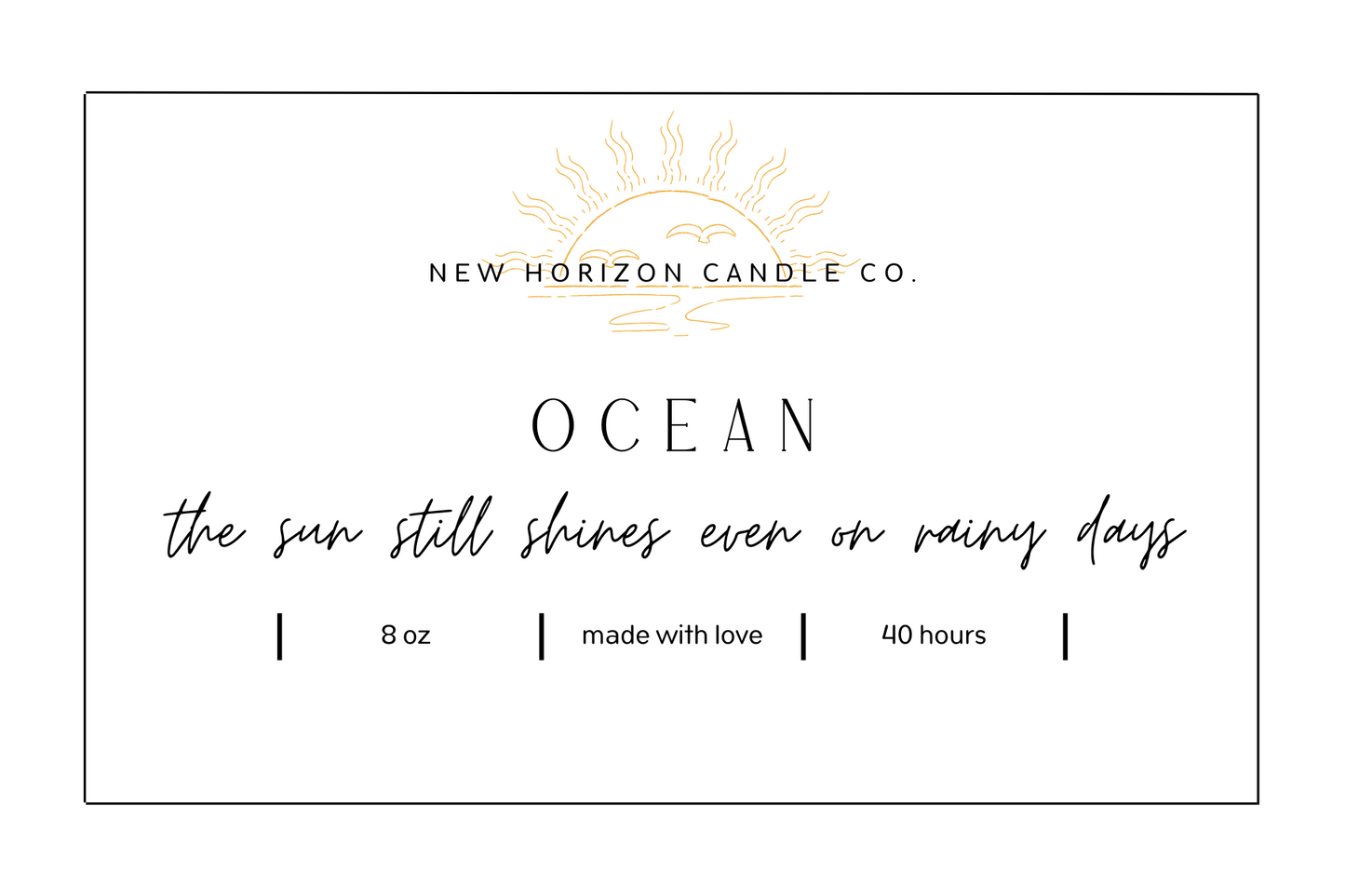 8oz Candle - Ocean