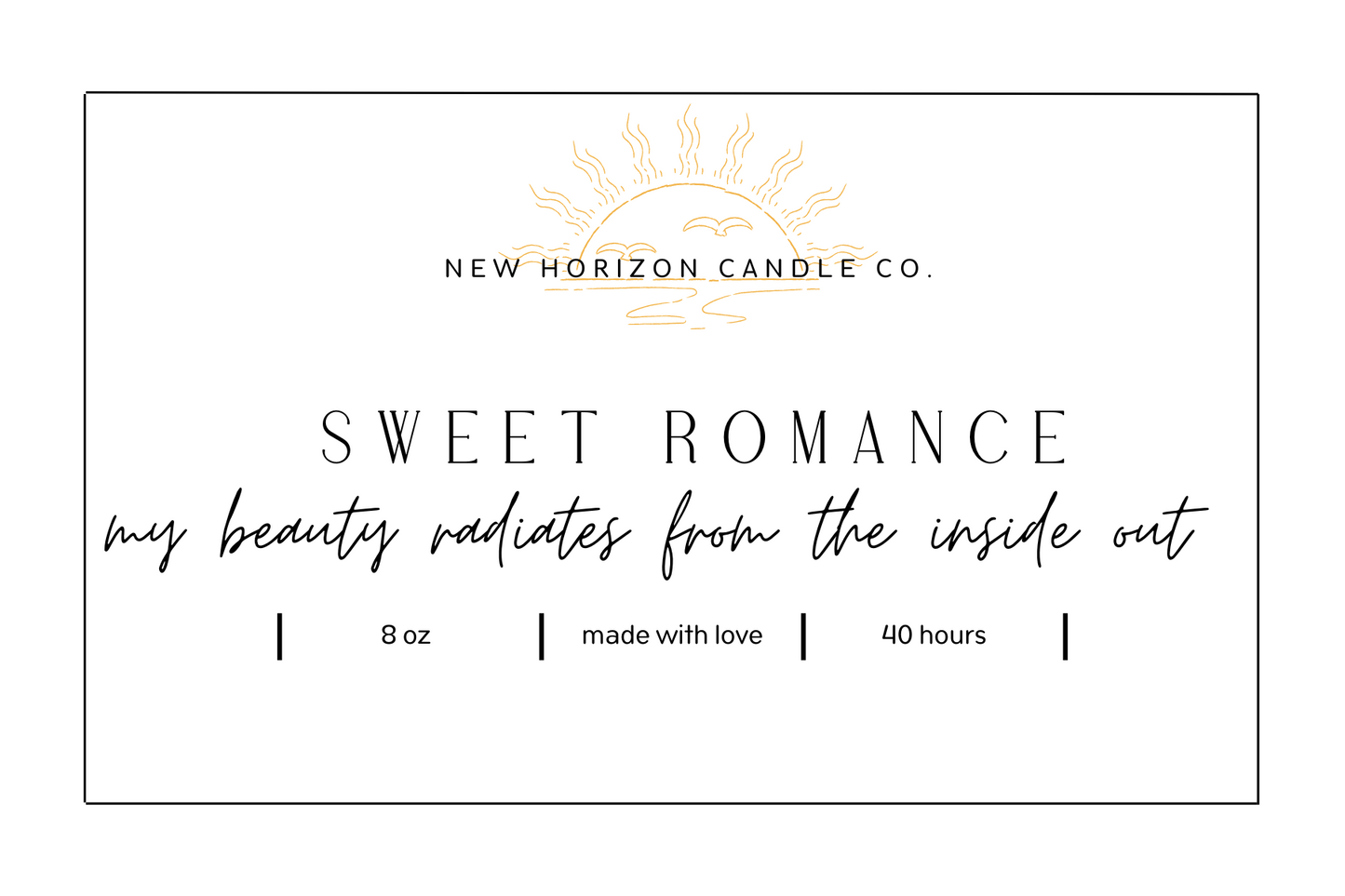 8oz Candle - Sweet Romance